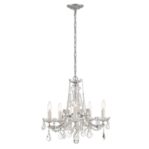 Maria Theresa 5 Light 20" Chandelier in Polished Chrome