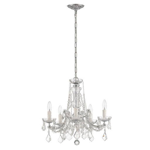 Maria Theresa 5 Light 20" Chandelier in Polished Chrome