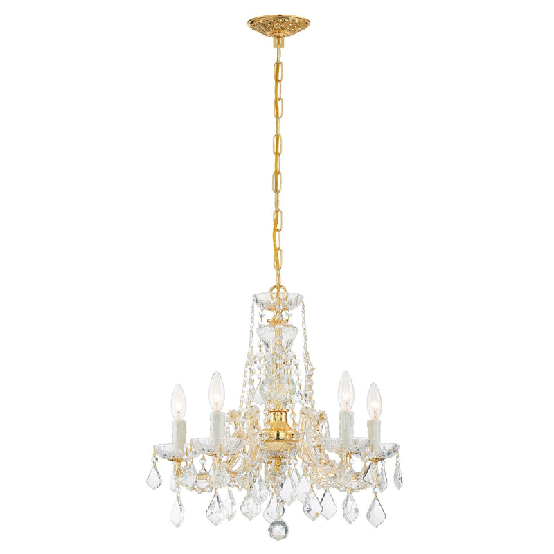Maria Theresa 5 Light 20" Chandelier in Gold