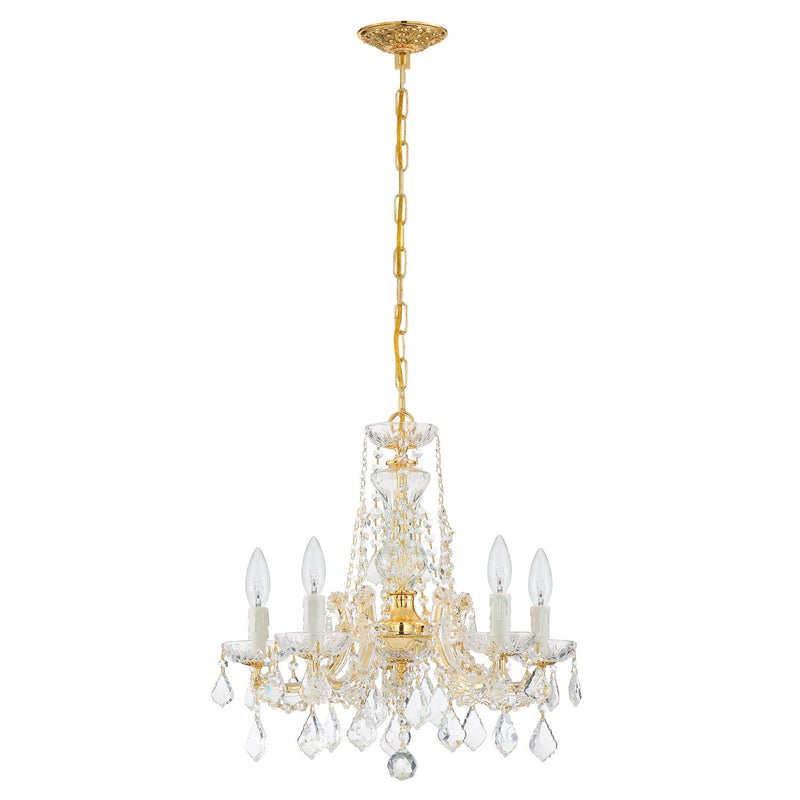 Maria Theresa 5 Light 20" Chandelier in Gold