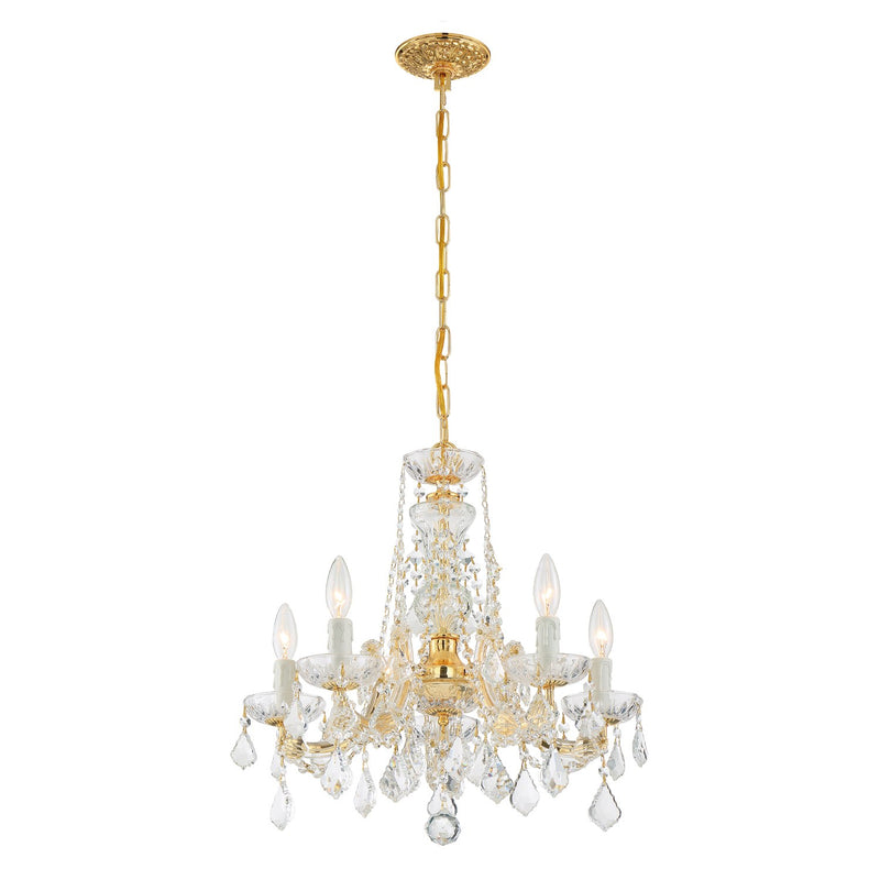 Maria Theresa 5 Light 20" Chandelier in Gold