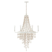 Carissa 6-Light Chandelier in Organic White