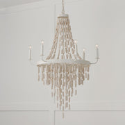 Carissa 6-Light Chandelier in Organic White