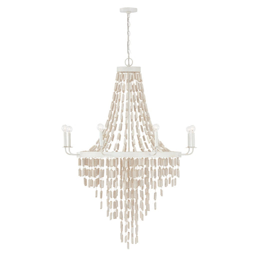 Carissa 8-Light Chandelier in Organic White
