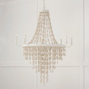 Carissa 8-Light Chandelier in Organic White