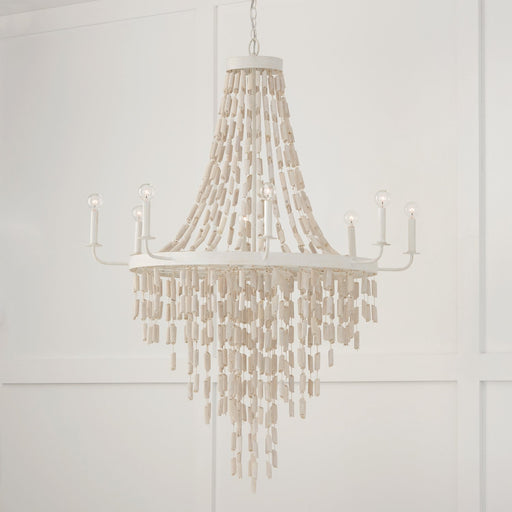 Carissa 8-Light Chandelier in Organic White