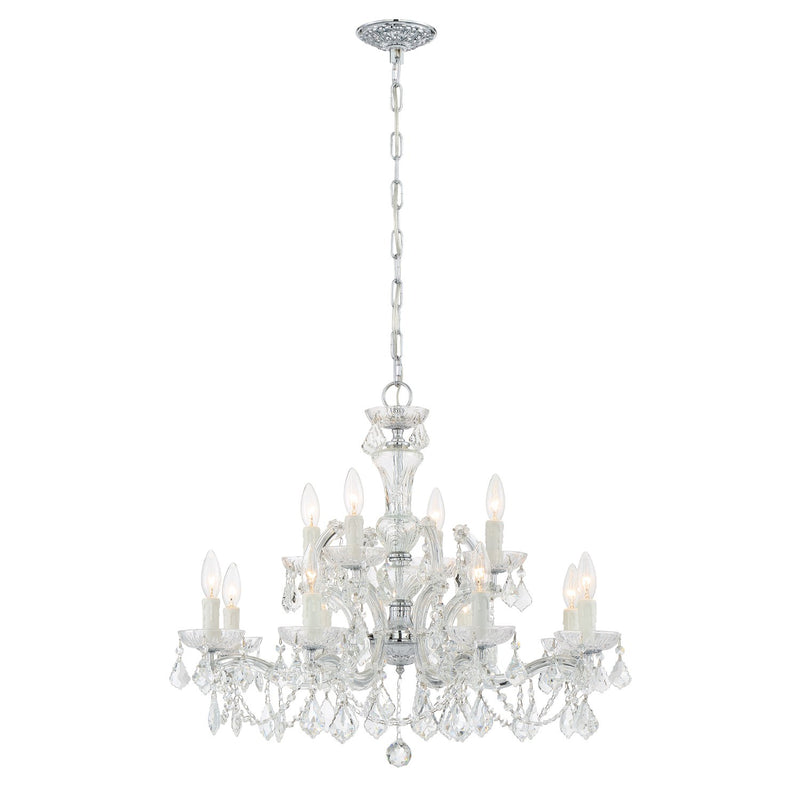 Maria Theresa 12 Light 29" Chandelier in Polished Chrome
