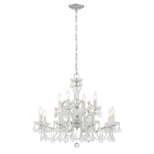 Maria Theresa 12 Light 29" Chandelier in Polished Chrome