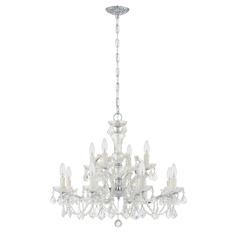 Maria Theresa 12 Light 29" Chandelier in Polished Chrome