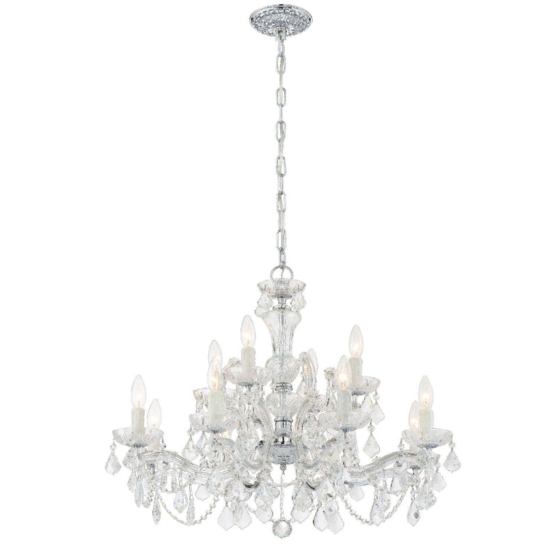 Maria Theresa 12 Light 29" Chandelier in Polished Chrome