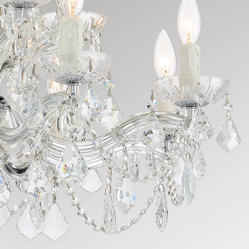 Maria Theresa 12 Light 29" Chandelier in Polished Chrome