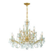 Maria Theresa 12 Light 29" Chandelier in Gold