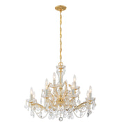 Maria Theresa 12 Light 29" Chandelier in Gold
