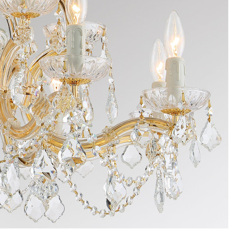Maria Theresa 12 Light 29" Chandelier in Gold