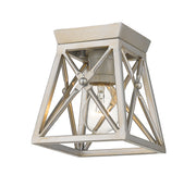 Trestle 1 Light 6" Flush Mount in Antique Silver