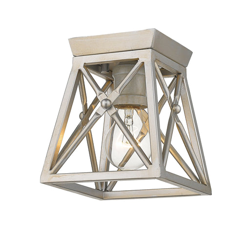 Trestle 1 Light 6" Flush Mount in Antique Silver