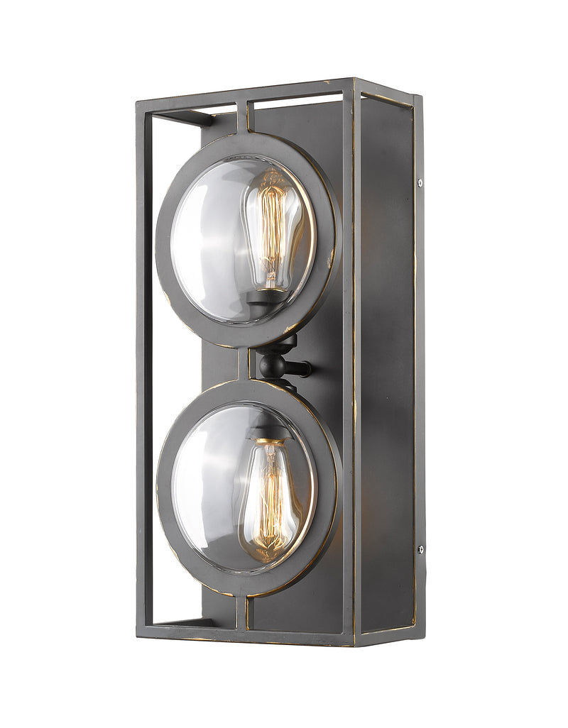 Port 2 Light 9" Wall Sconce in Olde Bronze