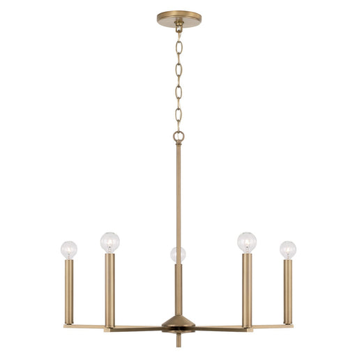 Portman 5-Light Chandelier in Aged Brass