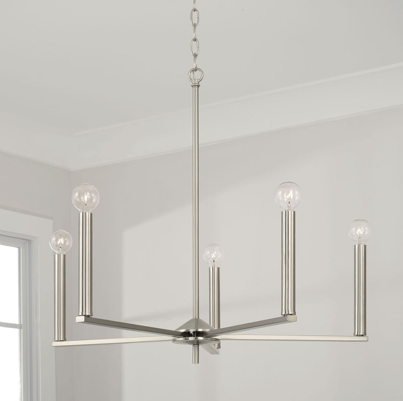 Portman 5-Light Chandelier in Brushed Nickel