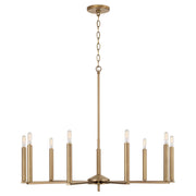 Portman 9-Light Chandelier in Aged Brass