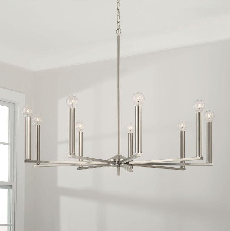Portman 9-Light Chandelier in Brushed Nickel