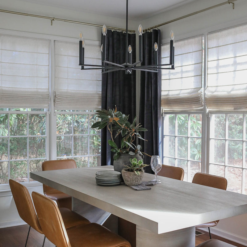 Portman 9-Light Chandelier in Matte Black