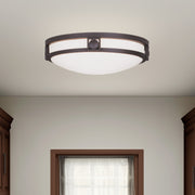 Titania 2-Light Flush Mount in Bronze