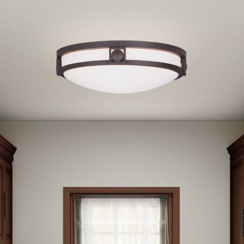 Titania 2-Light Flush Mount in Bronze