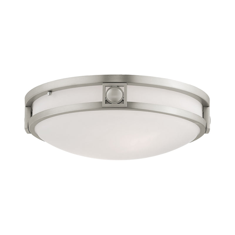 Titania 2-Light Flush Mount in Brushed Nickel
