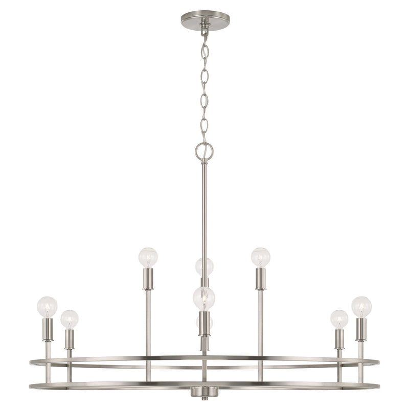 Fuller 9-Light Chandelier in Brushed Nickel