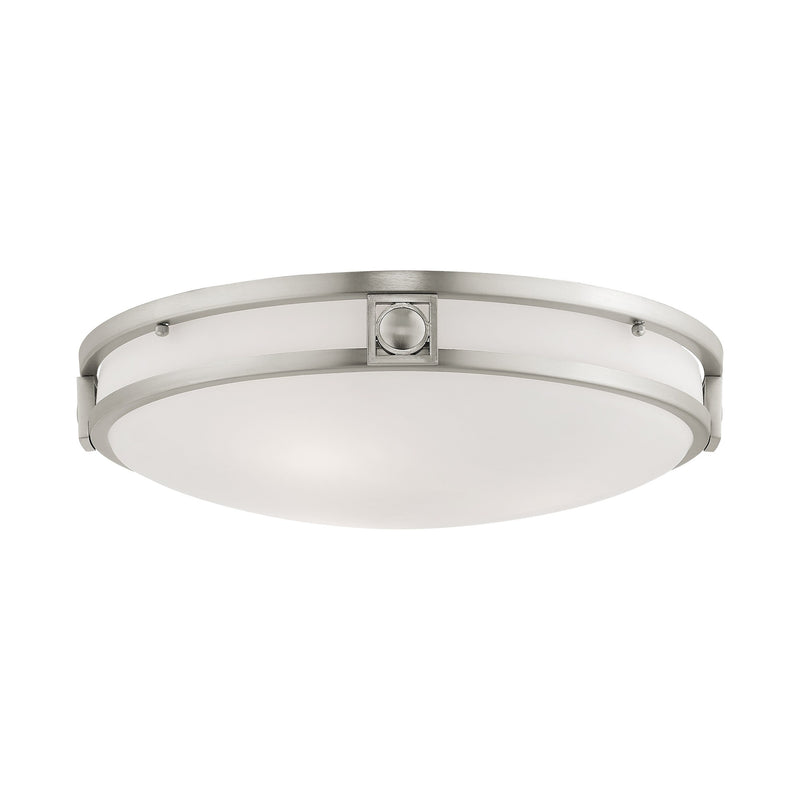 Titania 3-Light Flush Mount in Brushed Nickel