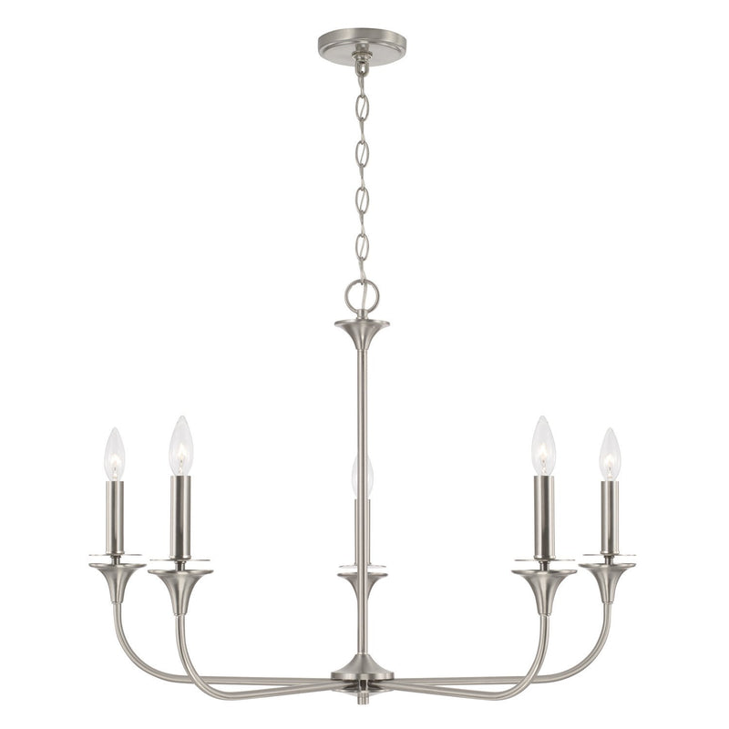 Presley 5-Light Chandelier in Brushed Nickel
