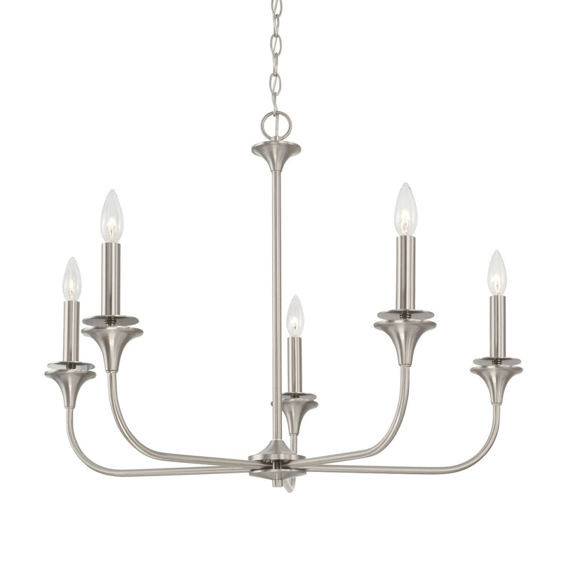 Presley 5-Light Chandelier in Brushed Nickel