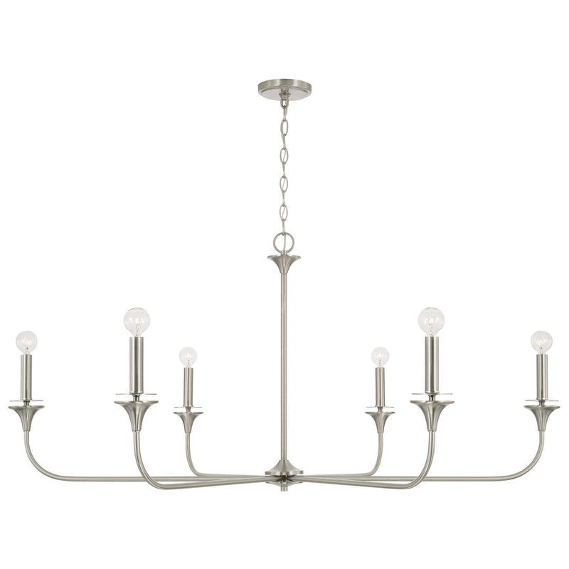 Presley 6-Light Chandelier in Brushed Nickel