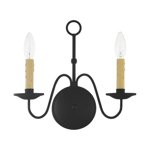 Heritage 2-Light 13" Double Wall Sconce in Black