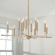 Elora 12-Light Chandelier in Matte Brass