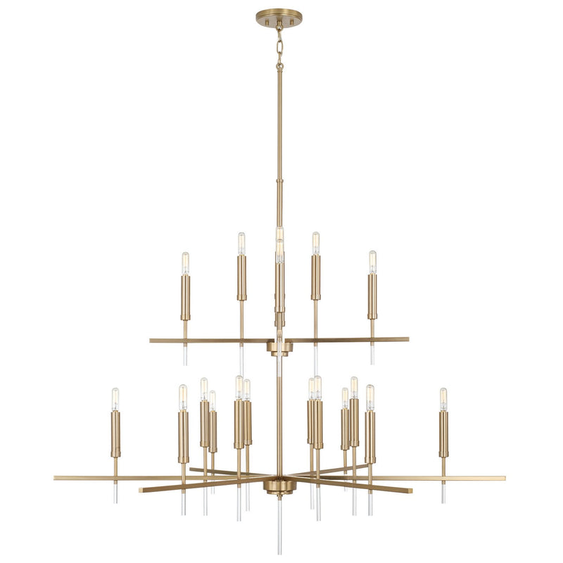 Elora 20-Light Chandelier in Matte Brass