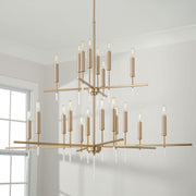 Elora 20-Light Chandelier in Matte Brass