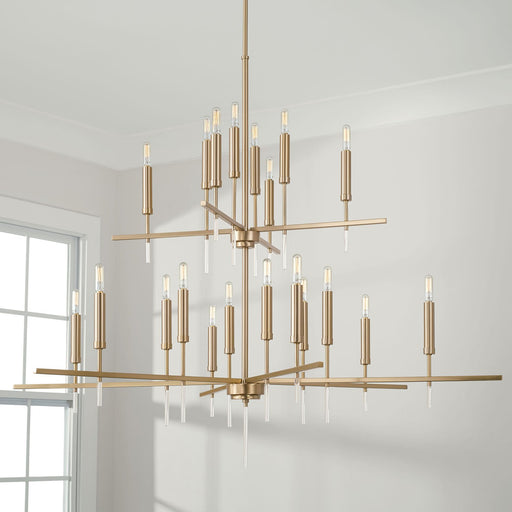 Elora 20-Light Chandelier in Matte Brass