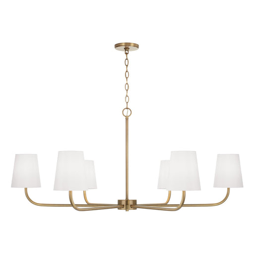Brody 6-Light 47" Chandelier in Aged Brass