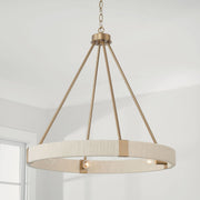 Delaney 4-Light Chandelier in Matte Brass