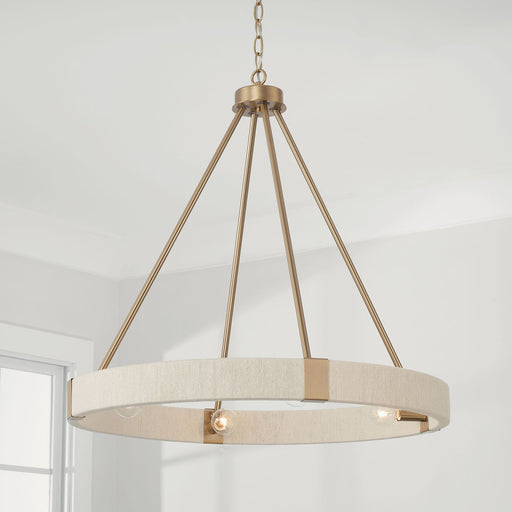 Delaney 4-Light Chandelier in Matte Brass