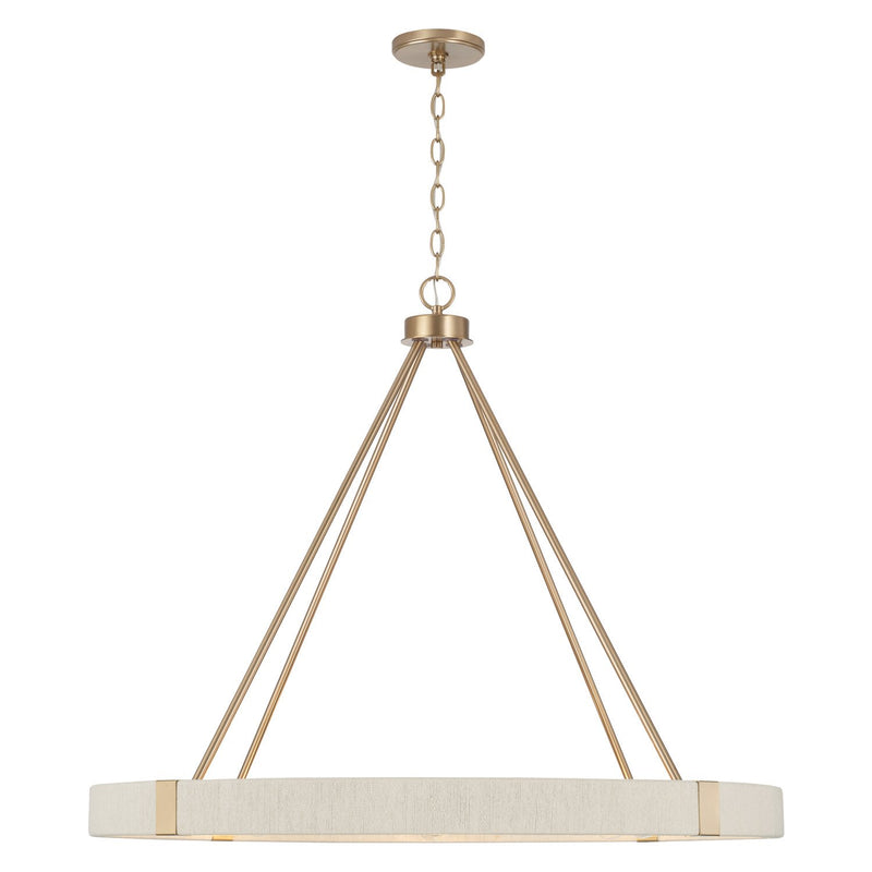 Delaney 8-Light Chandelier in Matte Brass
