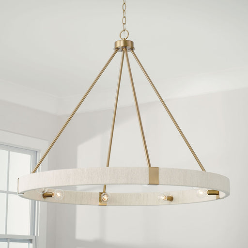 Delaney 8-Light Chandelier in Matte Brass