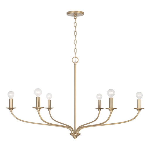 Dolan 6-Light Chandelier in Matte Brass