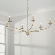 Dolan 6-Light Chandelier in Matte Brass