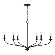 Dolan 6-Light Chandelier in Matte Black