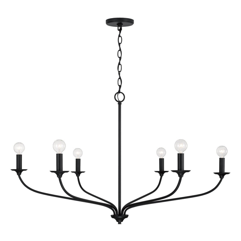 Dolan 6-Light Chandelier in Matte Black