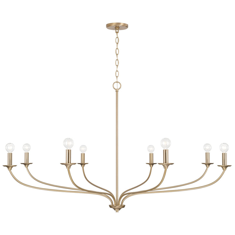 Dolan 8-Light Chandelier in Matte Brass
