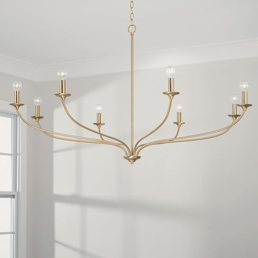Dolan 8-Light Chandelier in Matte Brass